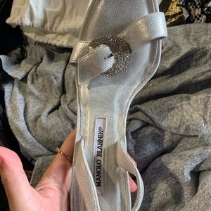 Manolo Blahnik Grey shoes 37 women with rhinestone